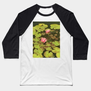 Water Lilies Baseball T-Shirt